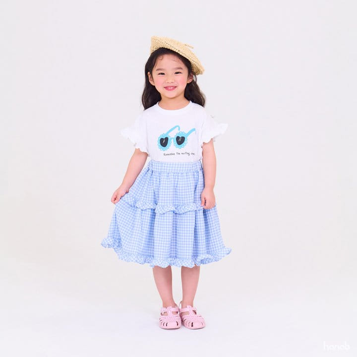 Hanab - Korean Children Fashion - #kidzfashiontrend - Sunglasses Skirt Top Bottom Set - 7
