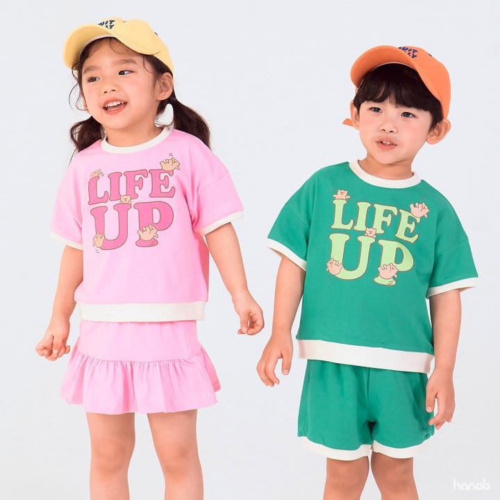 Hanab - Korean Children Fashion - #kidsstore - Life Up Top Bottom Set - 4
