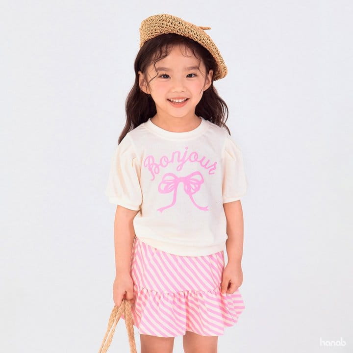 Hanab - Korean Children Fashion - #littlefashionista - Bonjour Skirt Top Bottom Set - 3