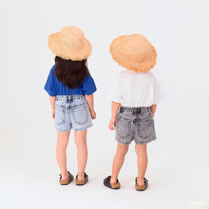 Hanab - Korean Children Fashion - #littlefashionista - Stone Denim Shorts - 2