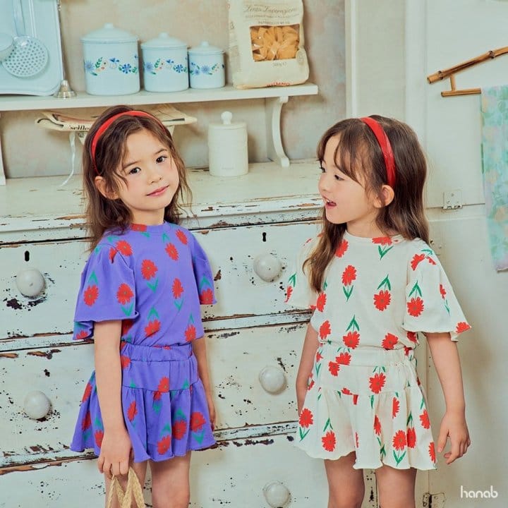 Hanab - Korean Children Fashion - #littlefashionista - Wing Flower Top Bottom Set - 10
