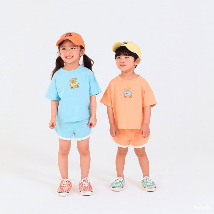 Hanab - Korean Children Fashion - #littlefashionista - Mini Bear Top Bottom Set - 7