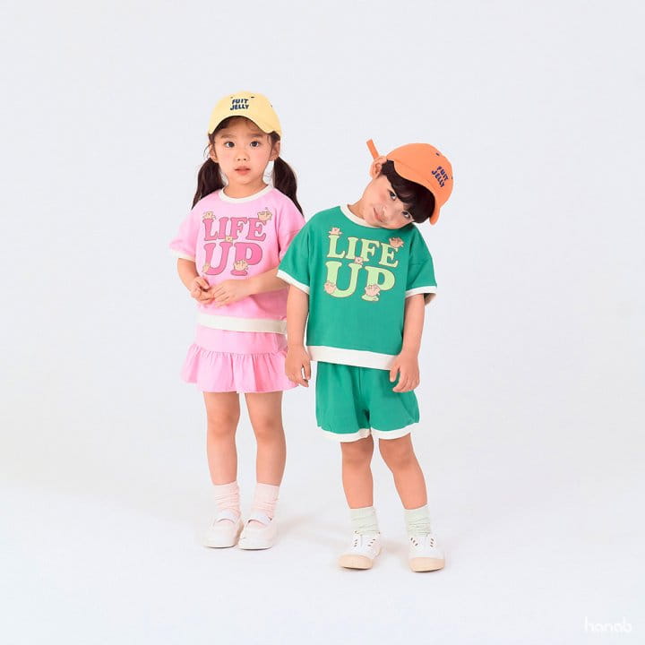 Hanab - Korean Children Fashion - #littlefashionista - Life Up Top Bottom Set - 6