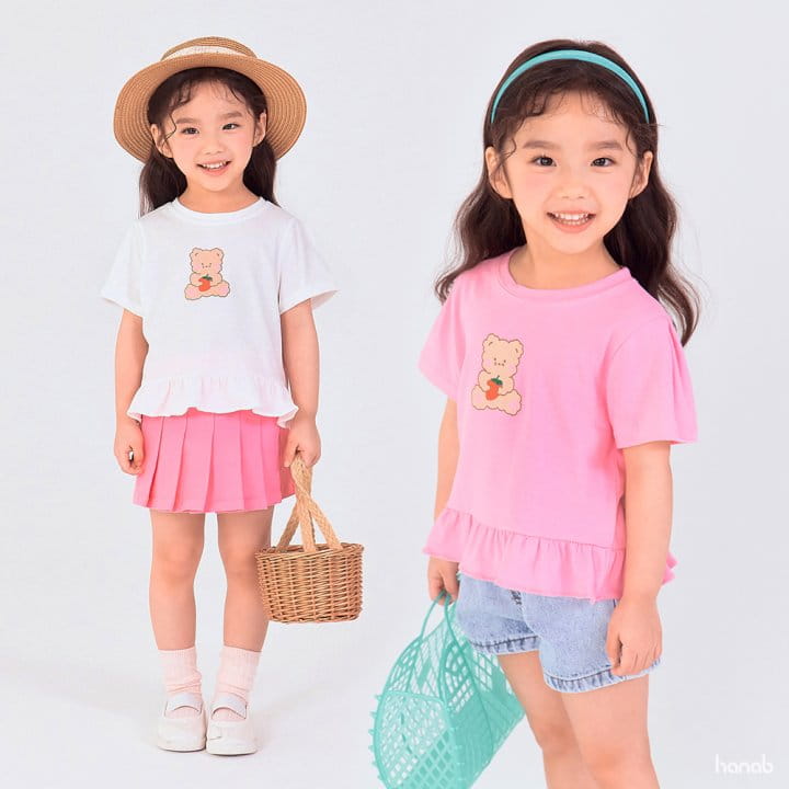 Hanab - Korean Children Fashion - #littlefashionista - Strawberry Bear Tee