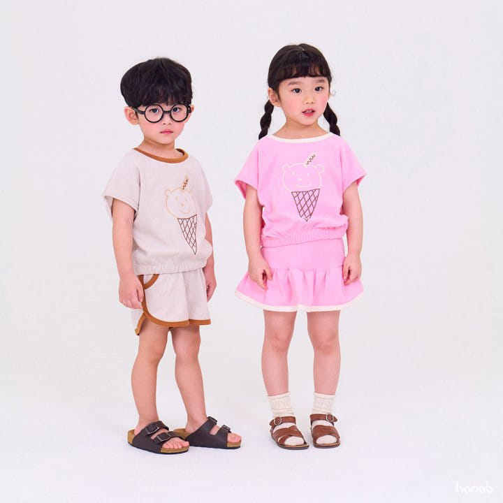 Hanab - Korean Children Fashion - #littlefashionista - Bear Cone Top Bottom Set - 4