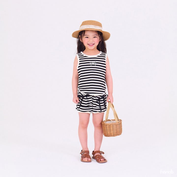 Hanab - Korean Children Fashion - #minifashionista - Ribbon ST Top Bottom Set - 6