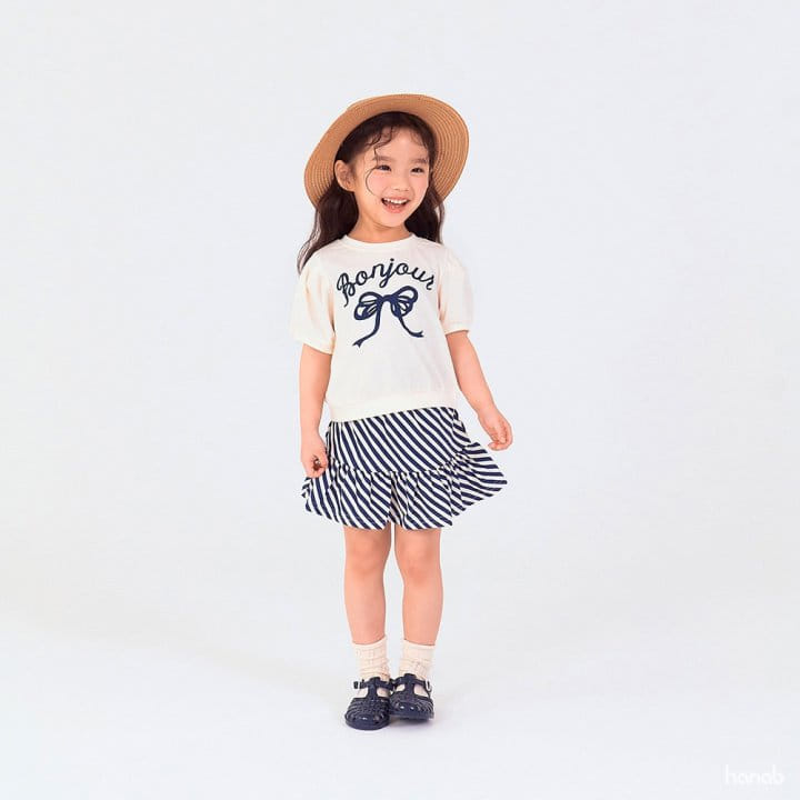 Hanab - Korean Children Fashion - #minifashionista - Bonjour Skirt Top Bottom Set - 5