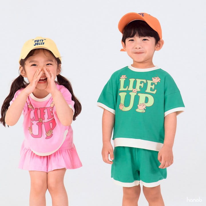 Hanab - Korean Children Fashion - #minifashionista - Life Up Top Bottom Set - 8
