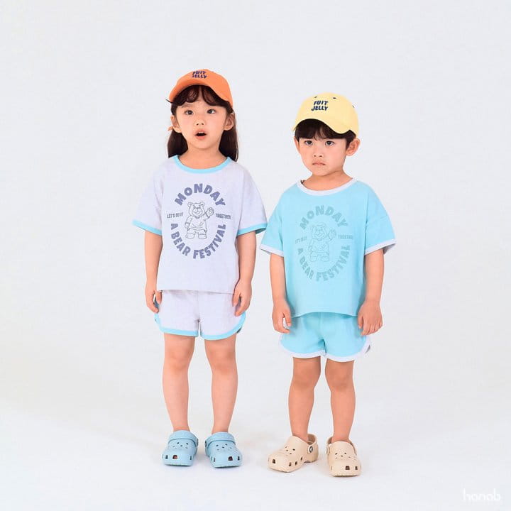 Hanab - Korean Children Fashion - #minifashionista - Monday Top Bottom Set - 7