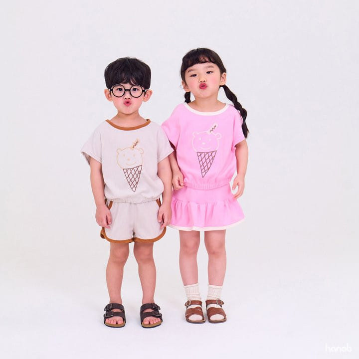Hanab - Korean Children Fashion - #prettylittlegirls - Bear Cone Top Bottom Set - 6