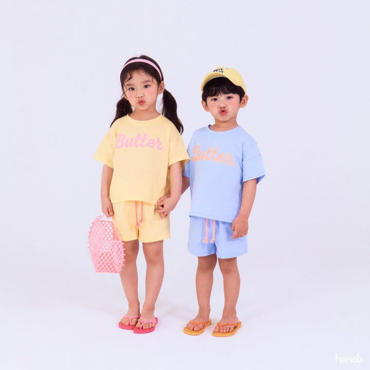 Hanab - Korean Children Fashion - #toddlerclothing - Neon Butter Top Bottom Set - 3