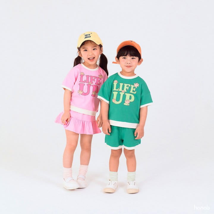 Hanab - Korean Children Fashion - #toddlerclothing - Life Up Top Bottom Set - 11