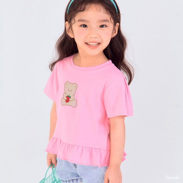 Hanab - Korean Children Fashion - #toddlerclothing - Strawberry Bear Tee - 6