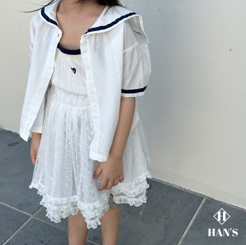 Han's - Korean Children Fashion - #Kfashion4kids - Eyelet Sleeveless Tee - 6