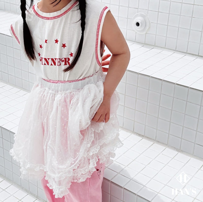 Han's - Korean Children Fashion - #designkidswear - Dot Mesh Kan Kan Skirt - 5
