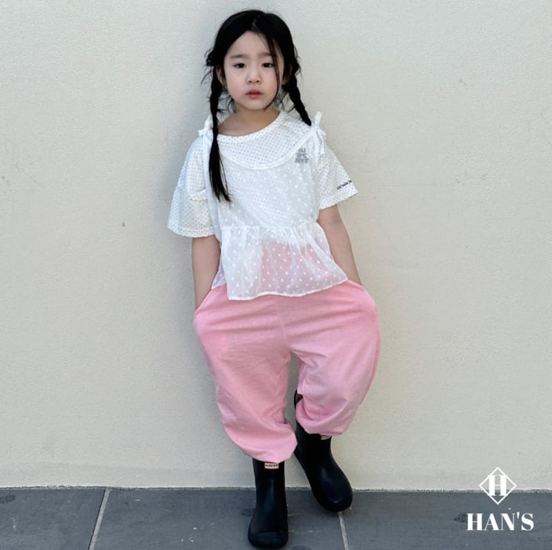 Han's - Korean Children Fashion - #discoveringself - Embo Chiffon Sleeveless Tee - 4