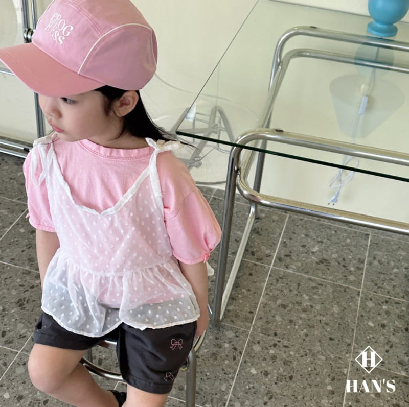 Han's - Korean Children Fashion - #kidsshorts - Ribbon Sleeve Tee - 6