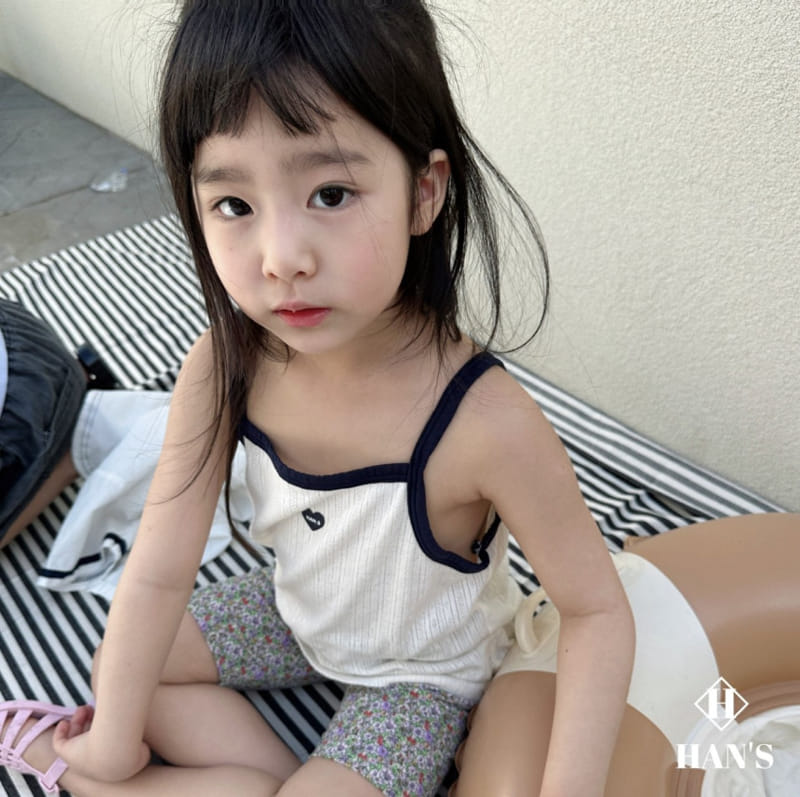 Han's - Korean Children Fashion - #kidsshorts - Eyelet Sleeveless Tee - 3