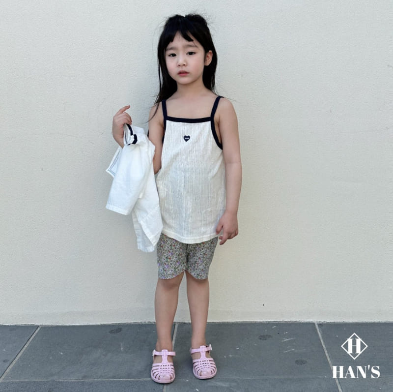 Han's - Korean Children Fashion - #kidsshorts - Eyelet Sleeveless Tee - 4