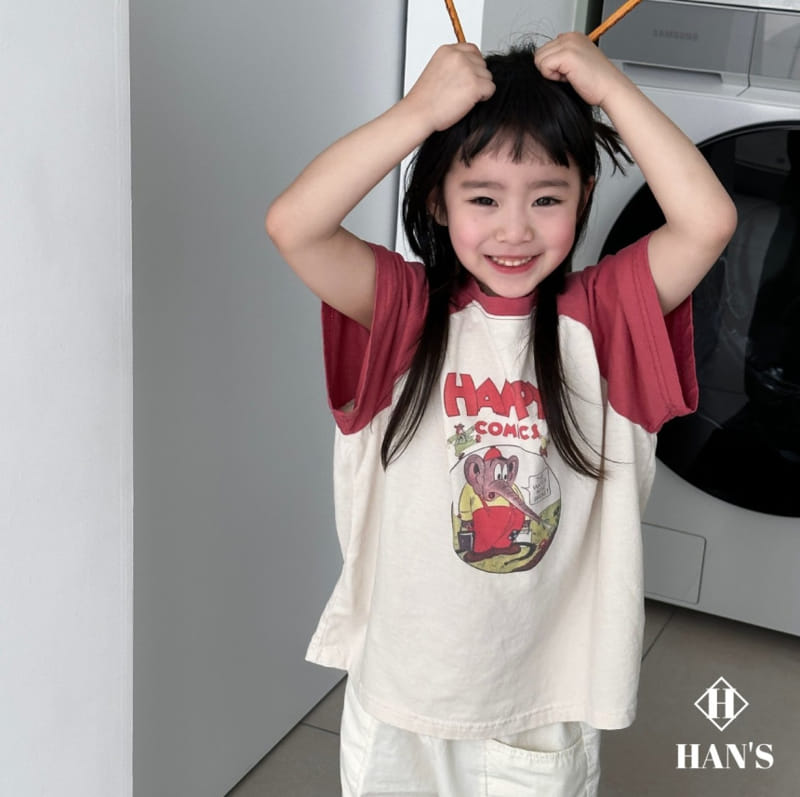 Han's - Korean Children Fashion - #littlefashionista - Color Raglan Tee - 4