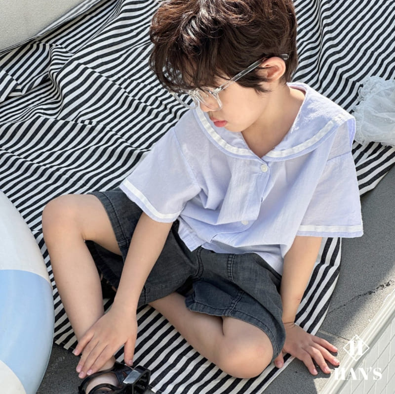 Han's - Korean Children Fashion - #magicofchildhood - Round Slit Denim Shorts - 7