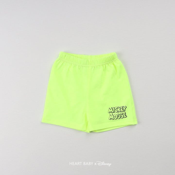 Heart Baby - Korean Children Fashion - #Kfashion4kids - Neon M Short Sleeve Top Bottom Set - 9