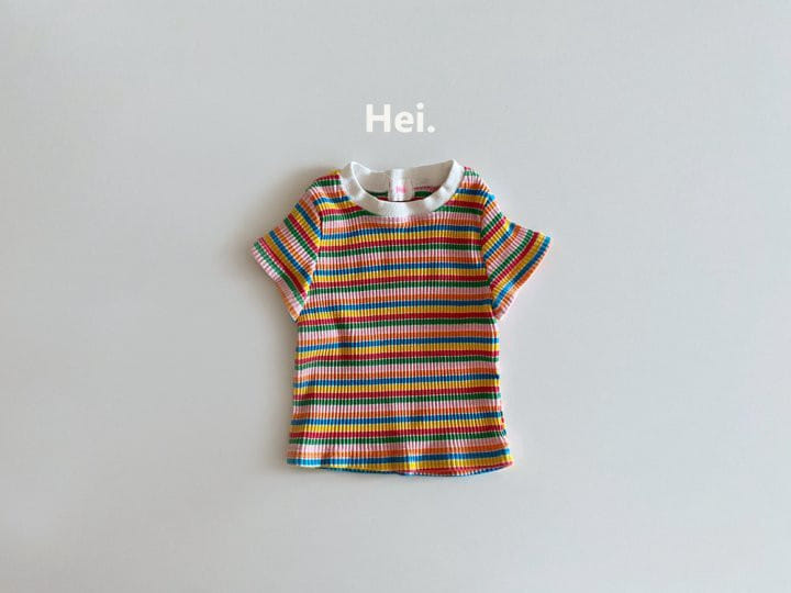 Hei - Korean Children Fashion - #Kfashion4kids - Rainbow Rib Tee - 9