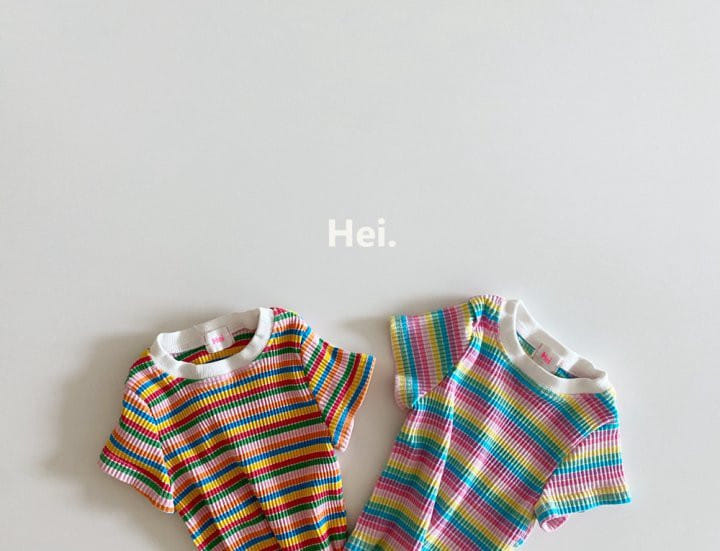 Hei - Korean Children Fashion - #designkidswear - Rainbow Rib Tee - 4