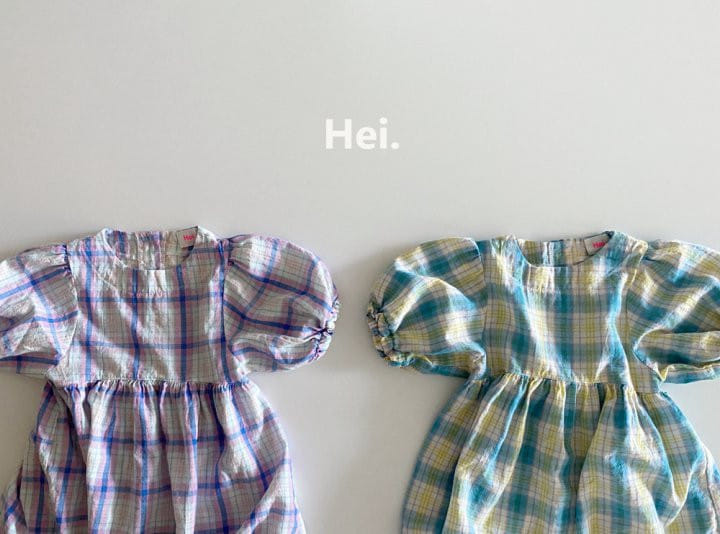 Hei - Korean Children Fashion - #kidsstore - Check One-Piece - 2