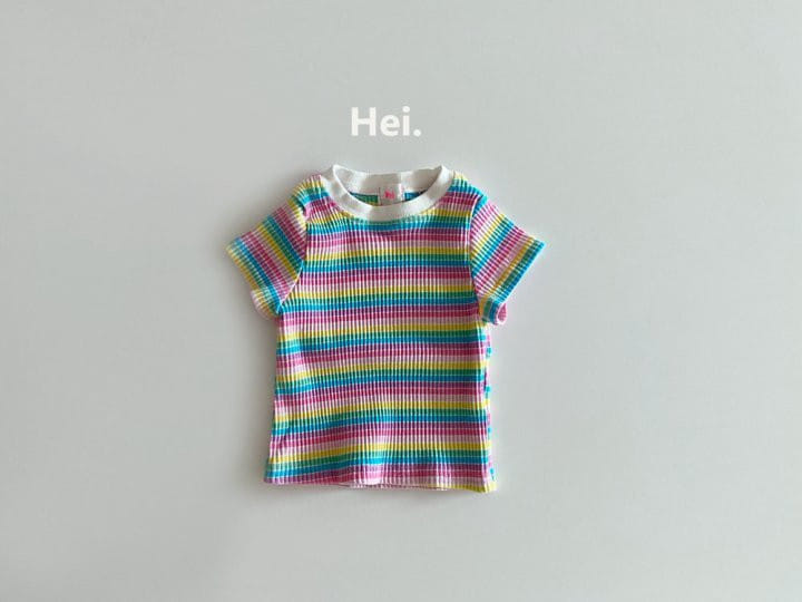 Hei - Korean Children Fashion - #kidsstore - Rainbow Rib Tee - 7