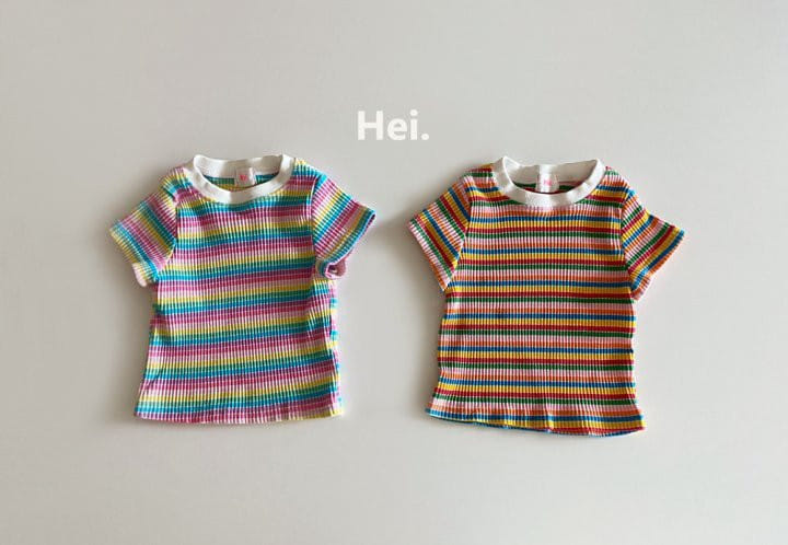 Hei - Korean Children Fashion - #magicofchildhood - Rainbow Rib Tee - 11