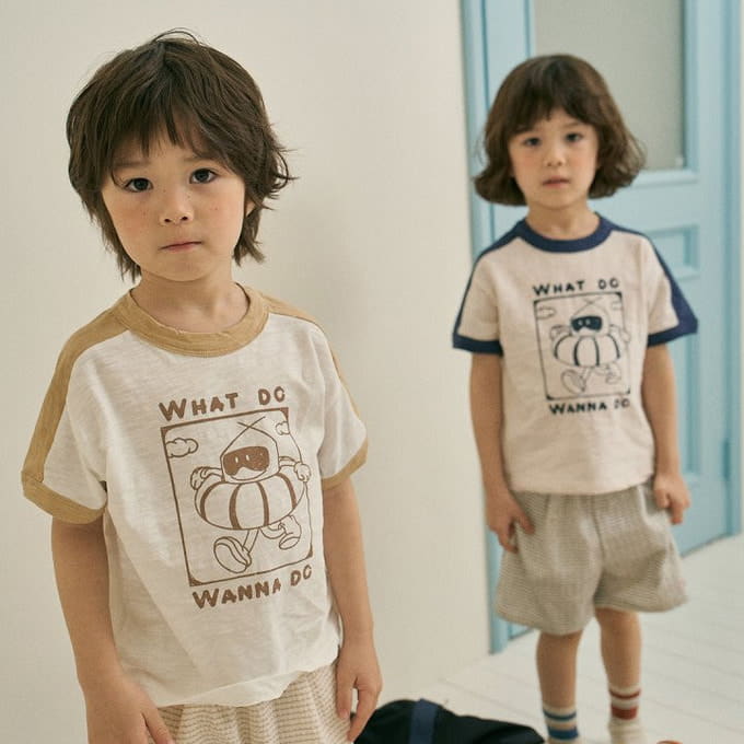 Here I Am - Korean Children Fashion - #Kfashion4kids - Beach Slub Tee