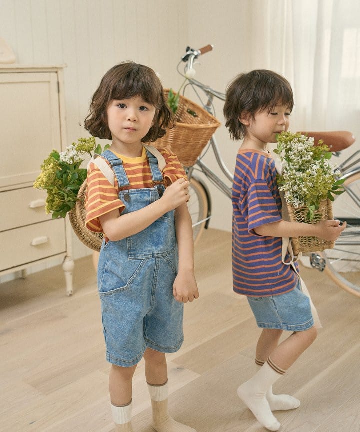Here I Am - Korean Children Fashion - #childofig - Soft Span Denim Overalls  - 7