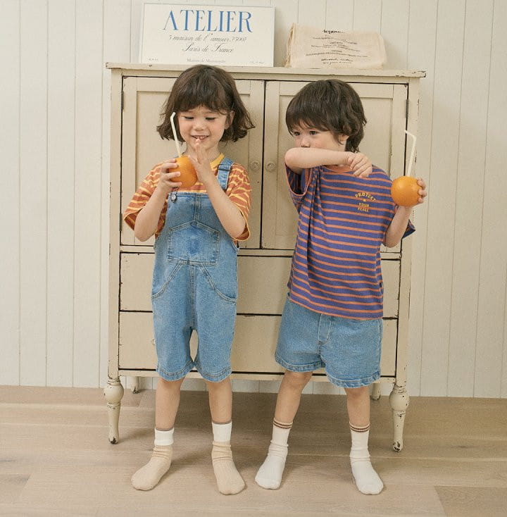 Here I Am - Korean Children Fashion - #childrensboutique - Soft Span C Denim Shorts - 7