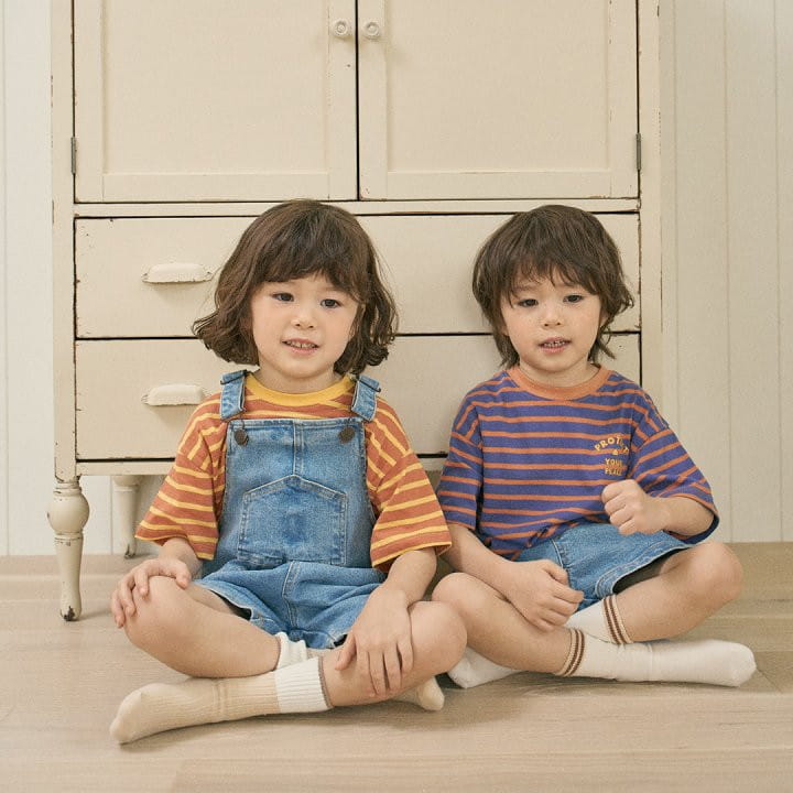 Here I Am - Korean Children Fashion - #kidsshorts - Two Tone ST Tee - 5