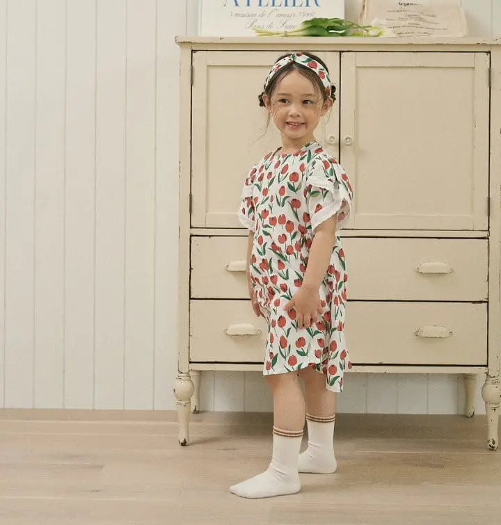 Here I Am - Korean Children Fashion - #kidsstore - Tulip One-Piece - 5