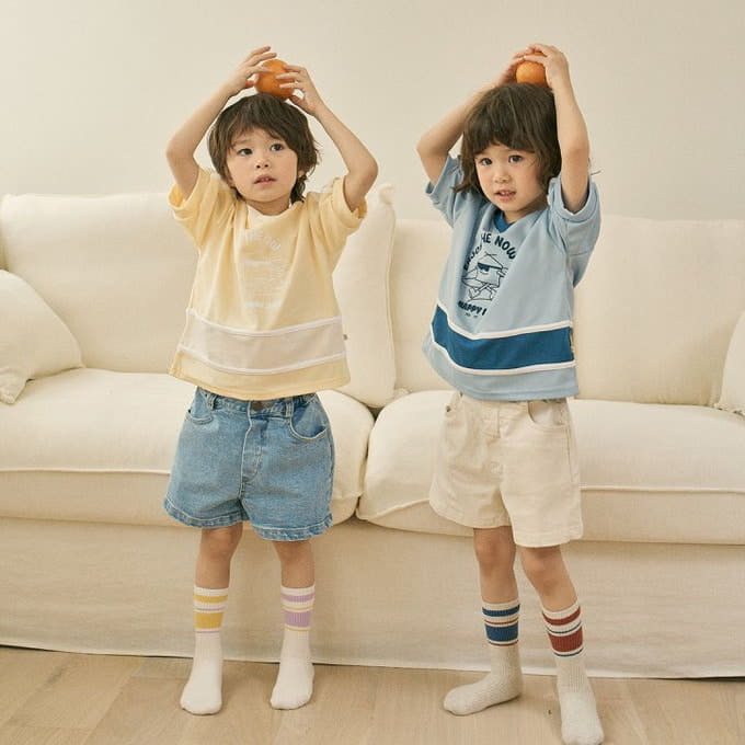Here I Am - Korean Children Fashion - #minifashionista - Soft Span C Denim Shorts