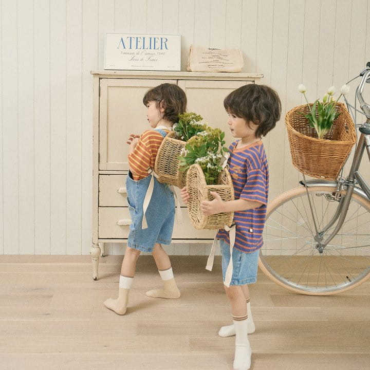 Here I Am - Korean Children Fashion - #todddlerfashion - Soft Span C Denim Shorts - 4