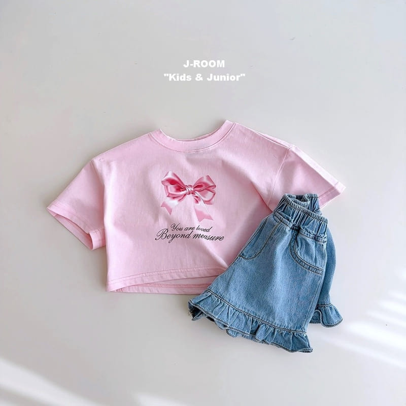 J-Room - Korean Children Fashion - #designkidswear - Ribbon Jensa Crop Tee - 5