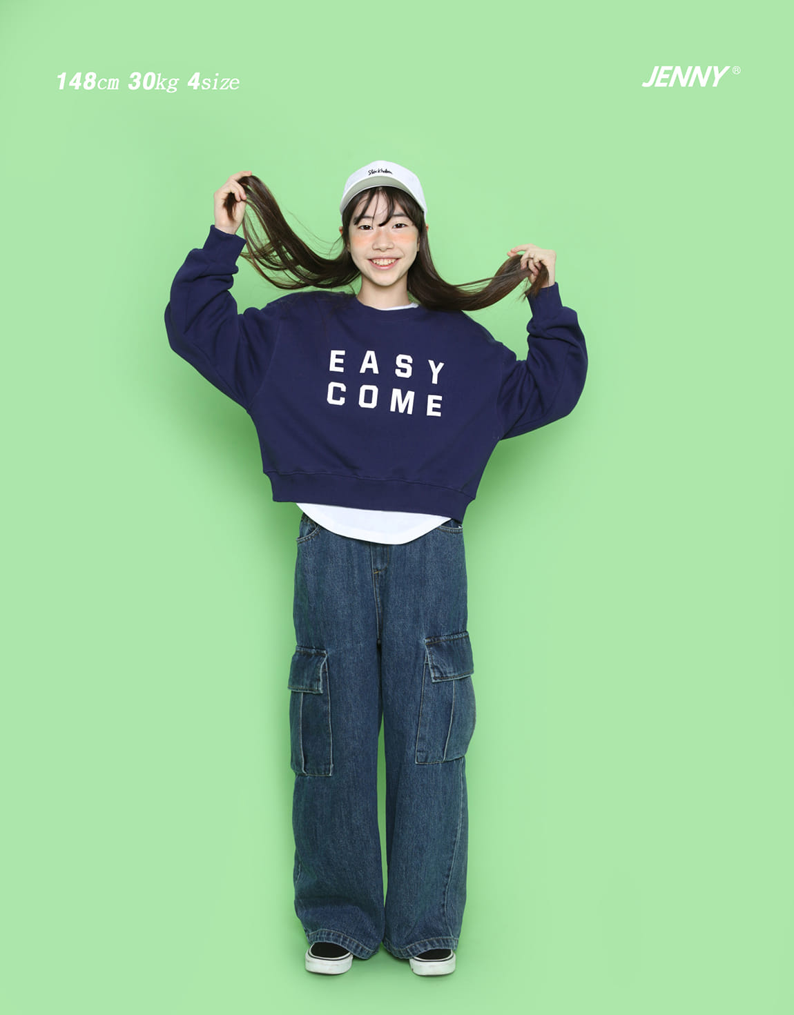 Jenny Basic - Korean Children Fashion - #Kfashion4kids - 2402 Denim Cargo Pants - 6