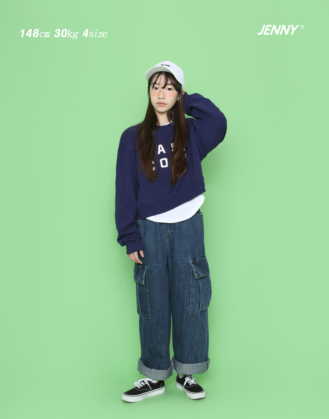 Jenny Basic - Korean Children Fashion - #kidsshorts - 2402 Denim Cargo Pants - 4