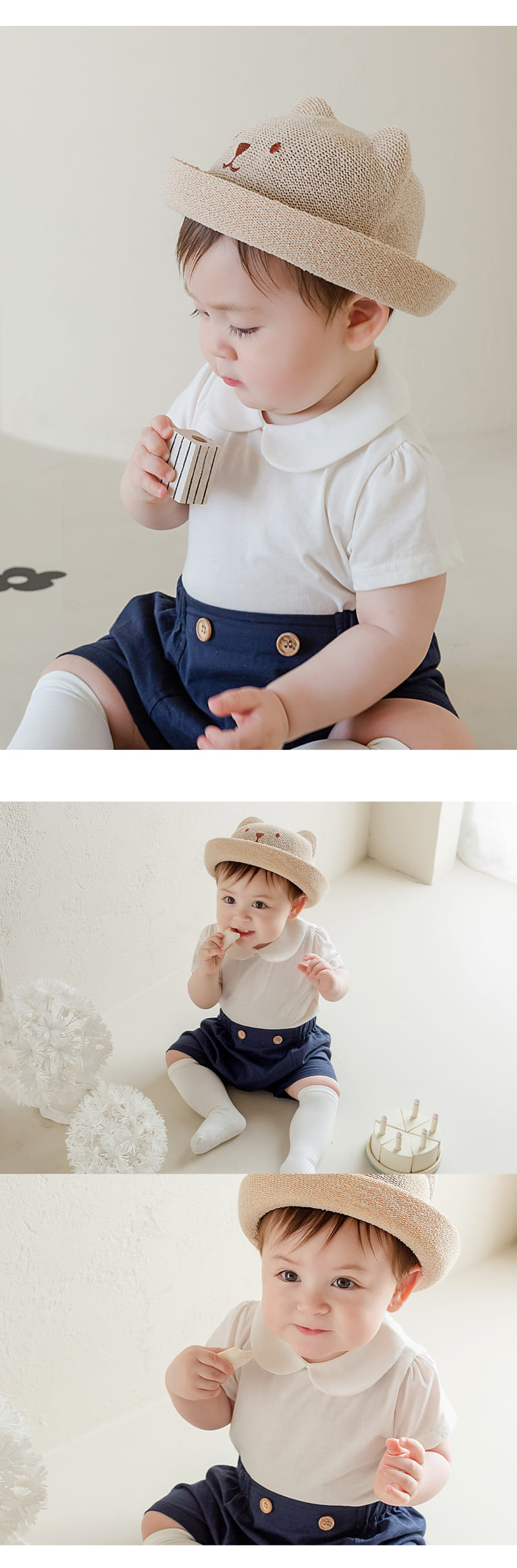 Kids Clara - Korean Baby Fashion - #babyboutique - Baro Round Collar Tee  - 6