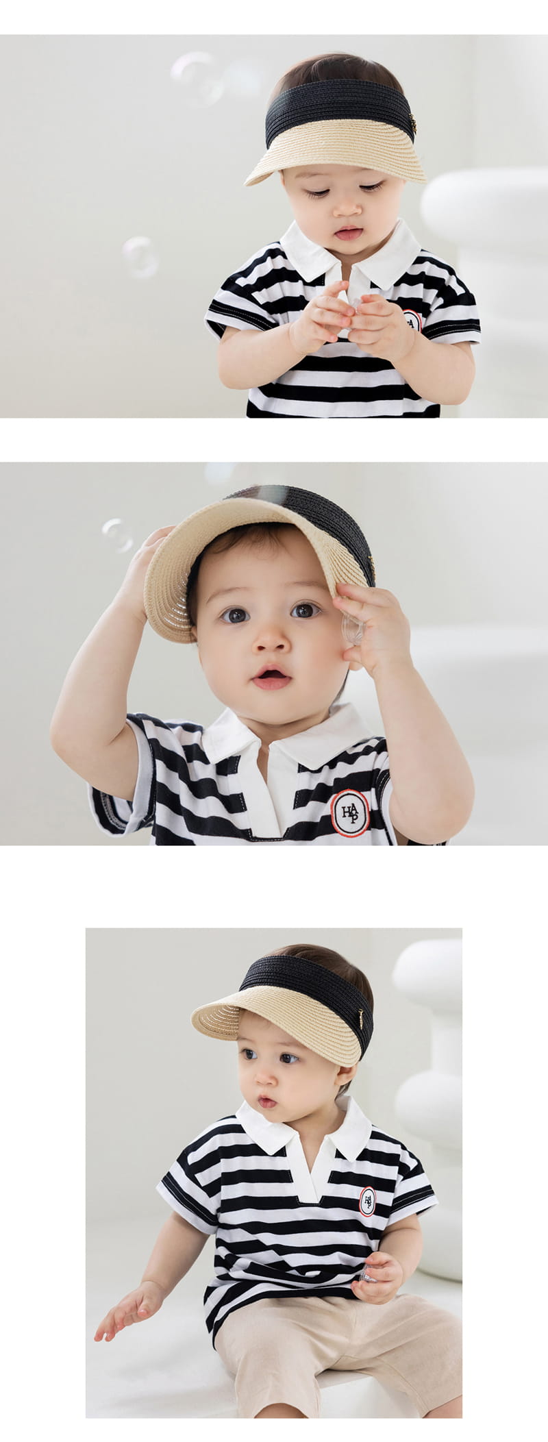 Kids Clara - Korean Baby Fashion - #smilingbaby - Tote Baby Straw Sun Cap - 4