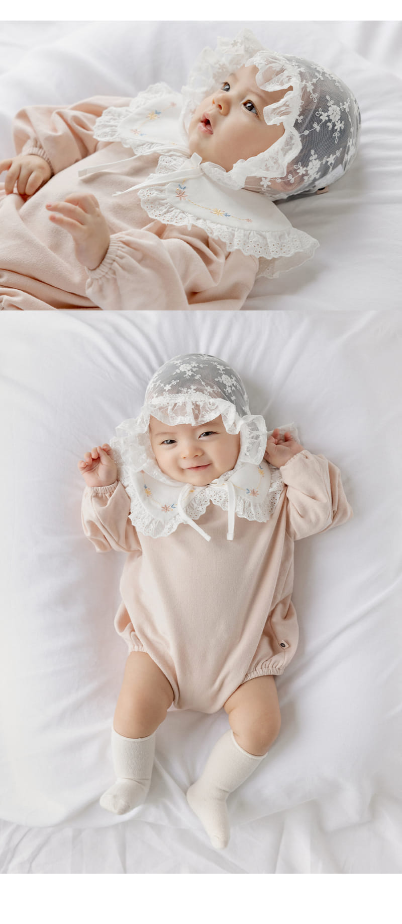 Kids Clara - Korean Baby Fashion - #babyboutiqueclothing - Mello Lace Baby Bonnet - 6