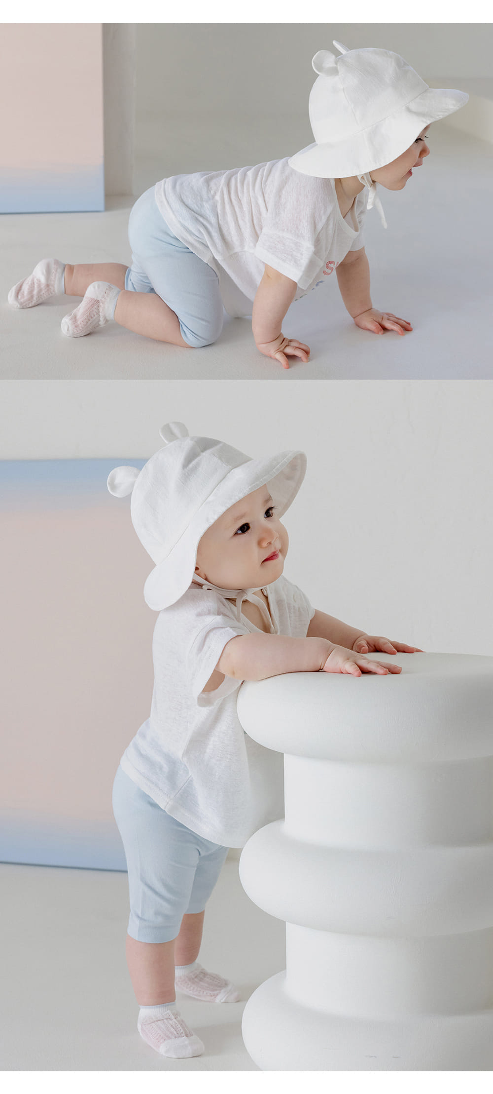 Kids Clara - Korean Baby Fashion - #babyclothing - Pure Basic Baby Half Leggings - 6