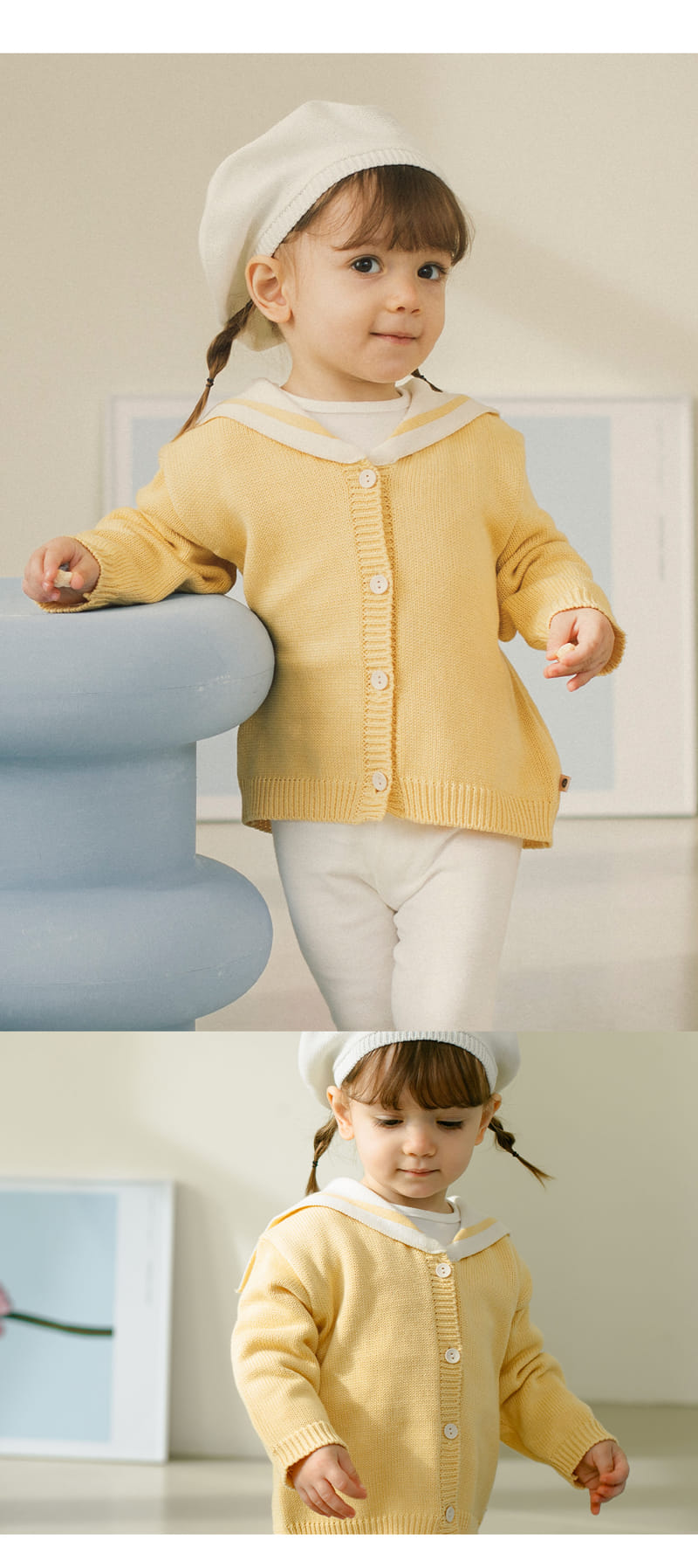 Kids Clara - Korean Baby Fashion - #babyfashion - Shunoe Knit Baby Cardigan - 2