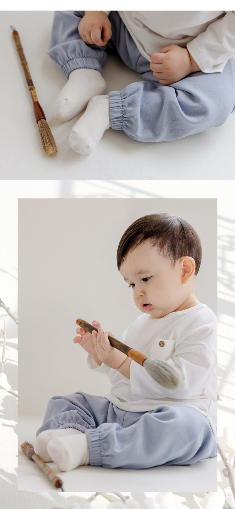Kids Clara - Korean Baby Fashion - #babyfever - Gaonnuri Vest Top Bottom Boy Baby Hanbok Set - 5
