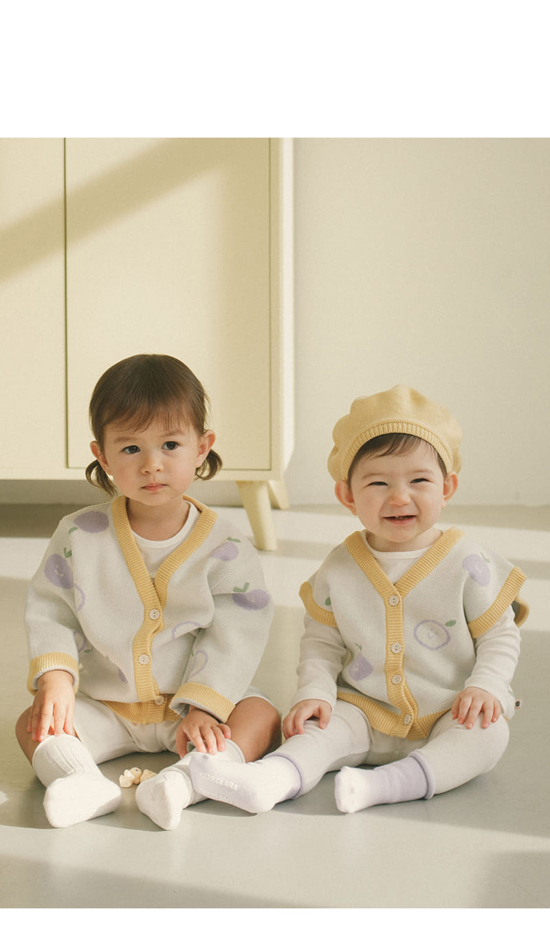 Kids Clara - Korean Baby Fashion - #babygirlfashion - Purple Berry Knit Baby Vest