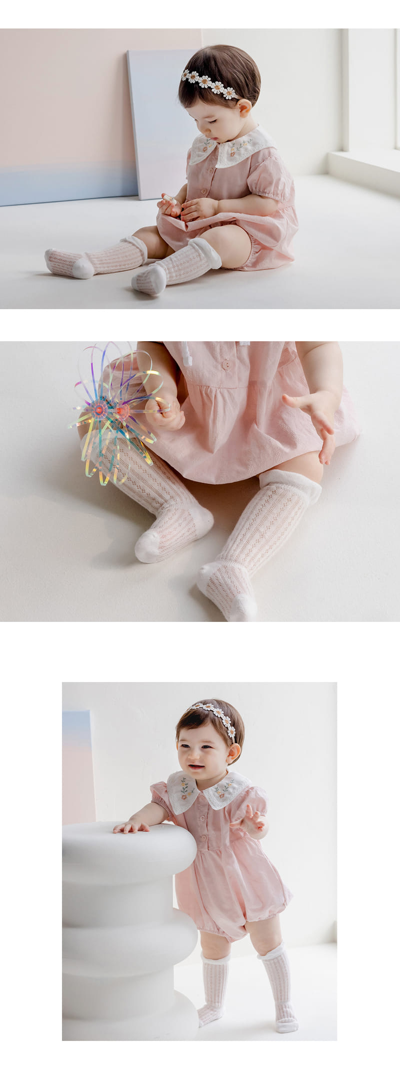 Kids Clara - Korean Baby Fashion - #babyfever - Sylvie Ice Baby Knee Socks (5ea 1set) - 4