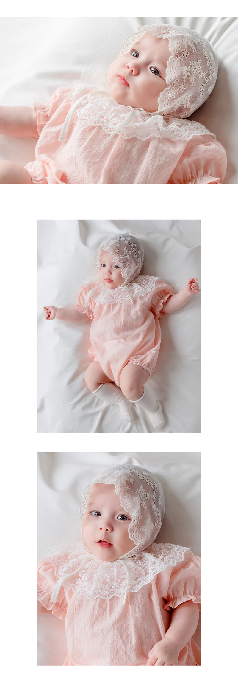 Kids Clara - Korean Baby Fashion - #babygirlfashion - Elf Lace Bonnet - 3